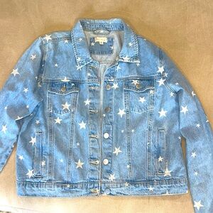 Denim Jacket with White Stars